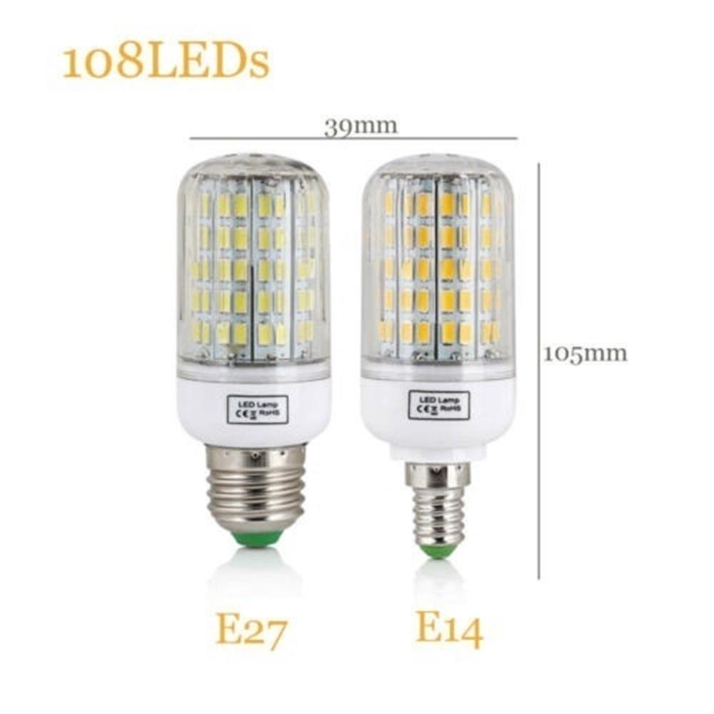 Светодиодная кукурузная лампа E27 AC110V 5730 SMD, от 24 до 165 светодиодов, прожектор для внутреннего освещения