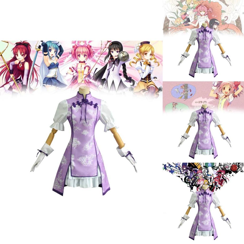 Косплей-костюм Акеми Хомуры из Puella Magi Madoka Magica в традиционном китайском стиле для аниме-конвенций