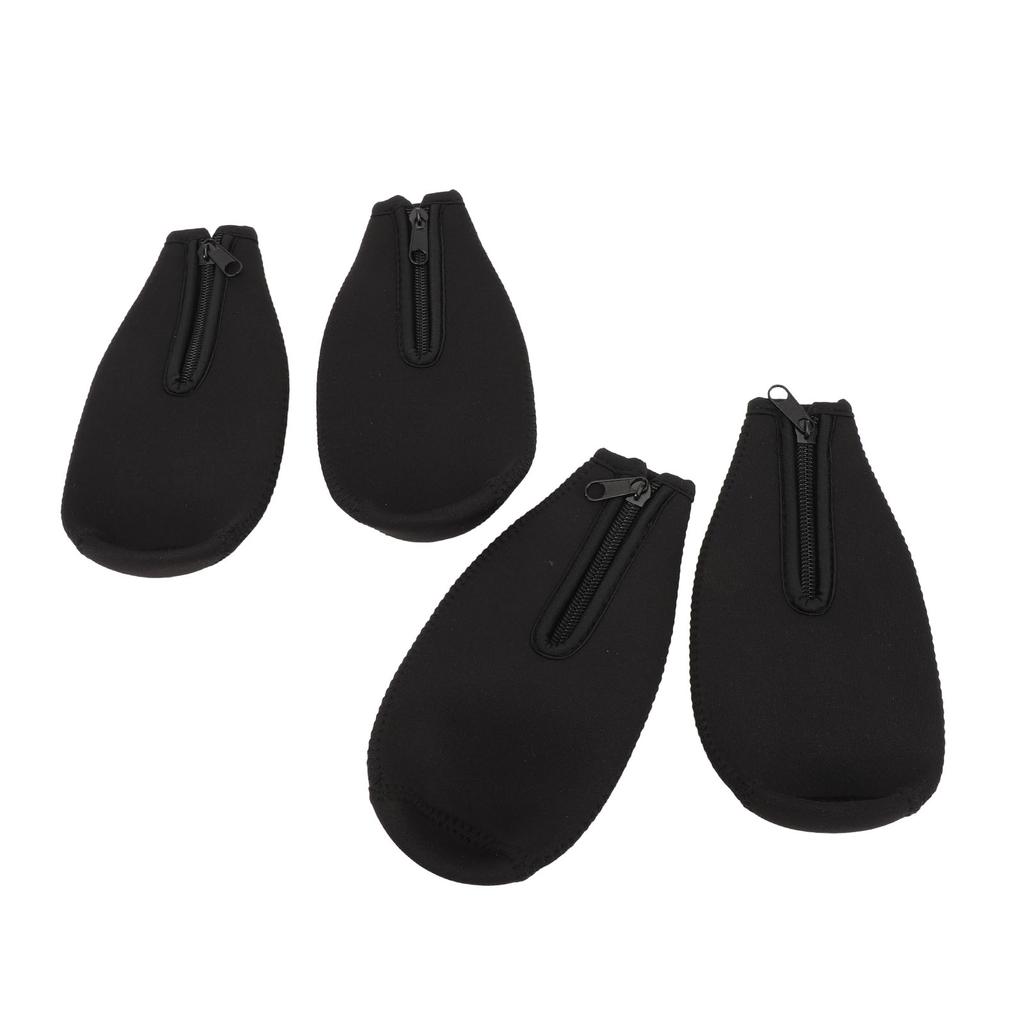 4 шт. в упаковке, изоляционный чехол для пивной бутылки, толстый неопреновый чехол для пивной бутылки, куртка на молнии, черный цвет