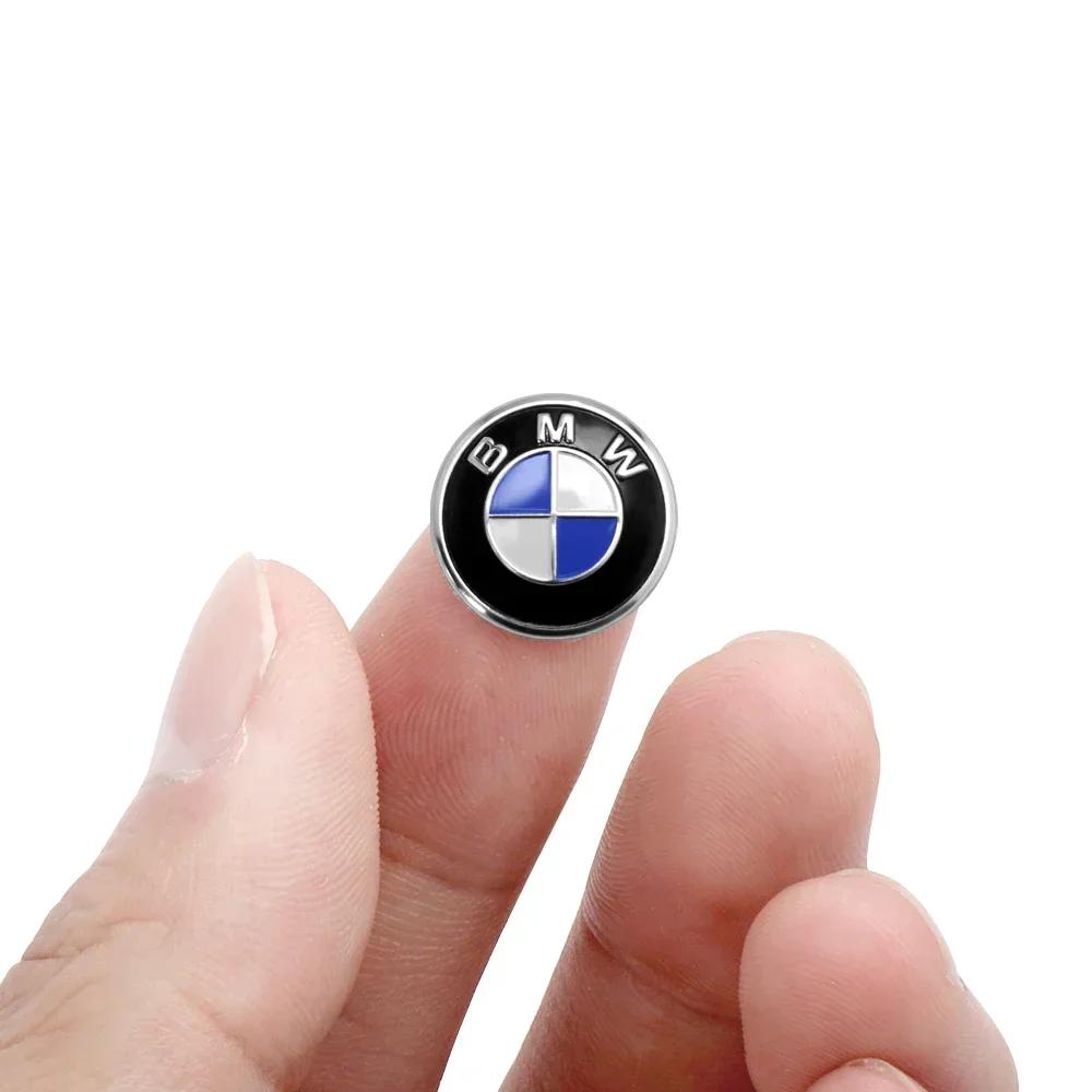 10PCS 11/14MM Auto Key Remote Fob 3D Aluminum Decals for Bmw M E46 E90 E60 F10 F30 E39 F20 E92 G30 F15 E70 Car Key Shell Sticker