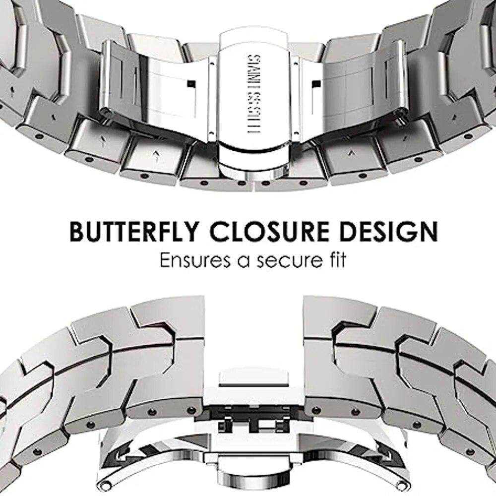 Ремешок из нержавеющей стали 20 мм 22 мм для Samsung Galaxy Watch 6 Classic 43 47 мм 4 5 pro 40 44 мм 45 мм браслет для Huawei 4 Pro GT 3 2e