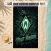 Beach TowelWerder Bremen FC Custom Name Text Personalized Soft Towel for Beach Pool Indoor Home Decor Gift