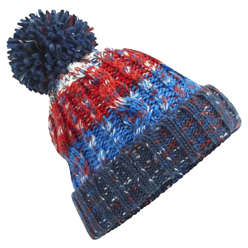 Womens/Ladies Corkscrew Pom Pom Beanie