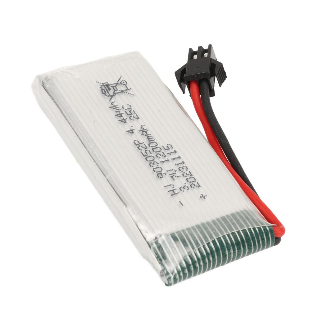 3.7V 1200mAh Lithium Battery Lithium Polymer Ion Battery with SM Black Plug for X5SW Quadcopter 25C