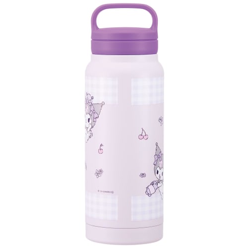 Skater Insulated Stainless Steel Mug Bottle, 500ml, with Screw Handle, Sanrio Kuromi Plush Hug, STSC569508