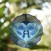 10 Inch Metal Wind Spinner with Love Couple Design for Garden Yard Porch Outdoor Decor Rotating Hook Holiday Decoration Halloween Thanksgiving
