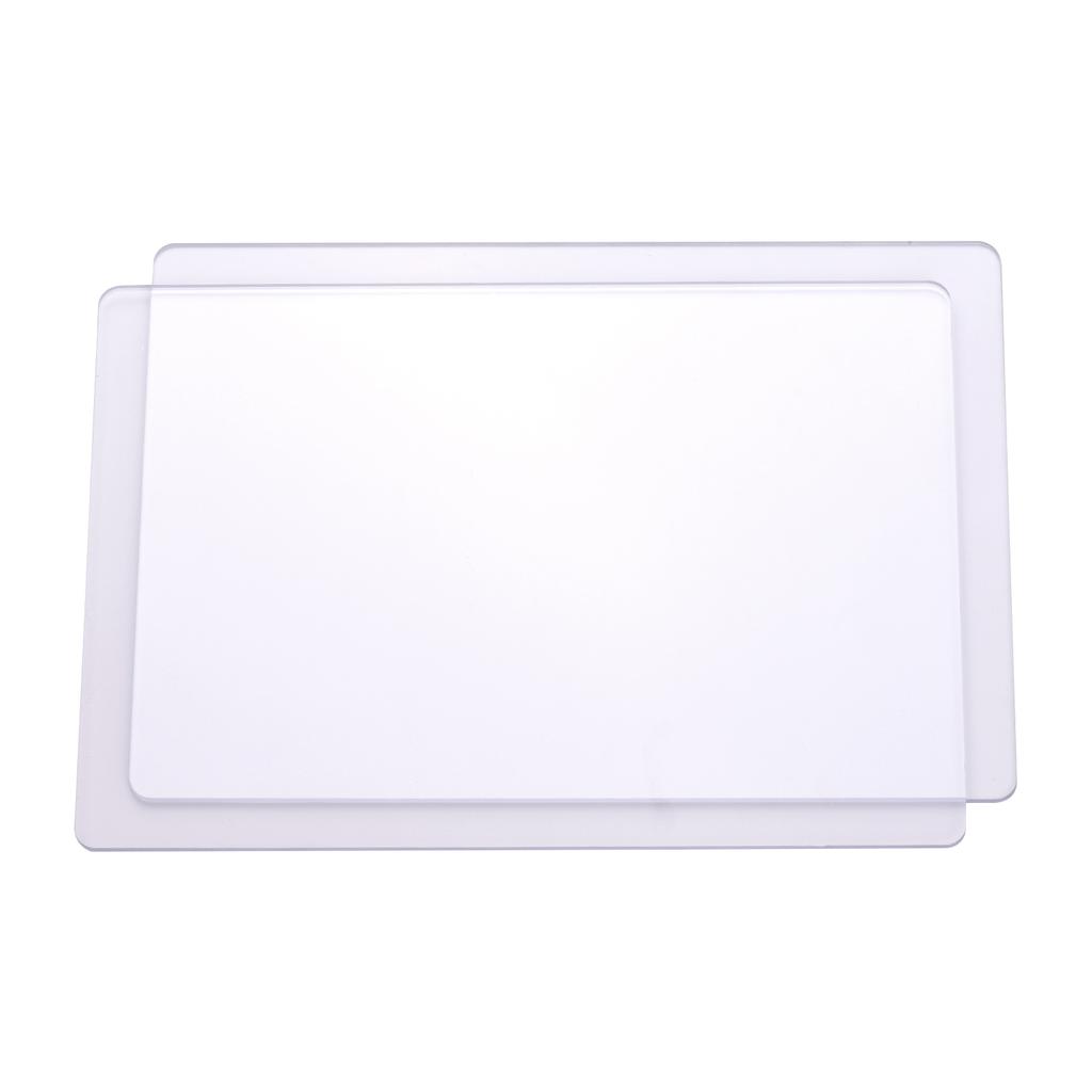 2pcs Transparent Cutting Pad Accessory  PC Material Plate 3mm Thickness Replacement Pad for Die Cutting & Embossing