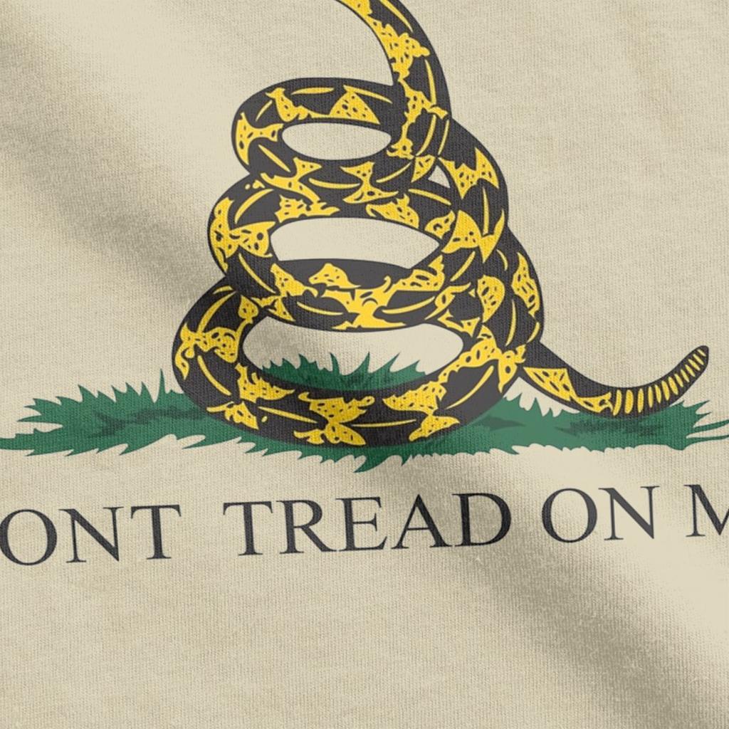 Мужские Женские Футболки Не Наступай На Меня Американская Свобода Или Смерть Повседневные Футболки из Чистого Хлопка Футболки с Флагом Гадсдена Одежда с Круглым Вырезом