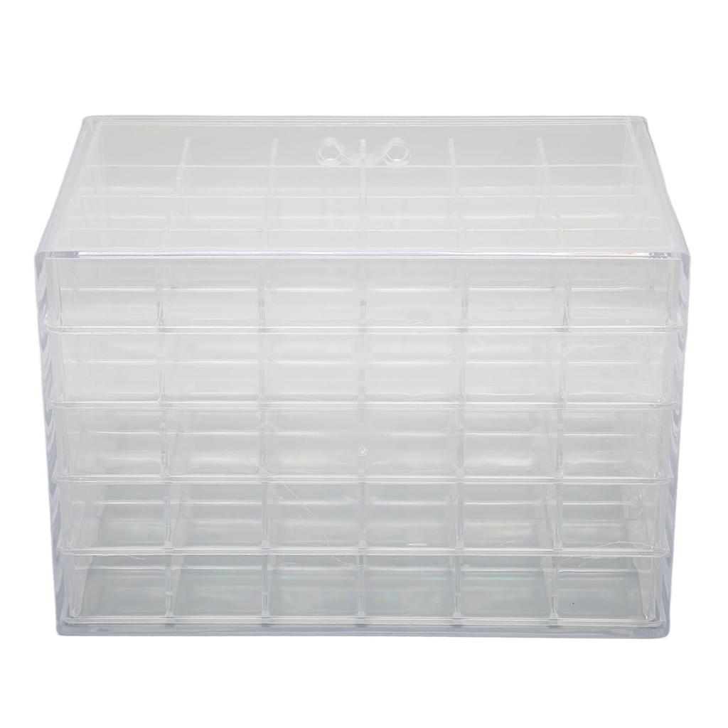 120 Grids Clear Storage Box 5 Layers Detachable Drawers Jewelry Container Case for Earring
