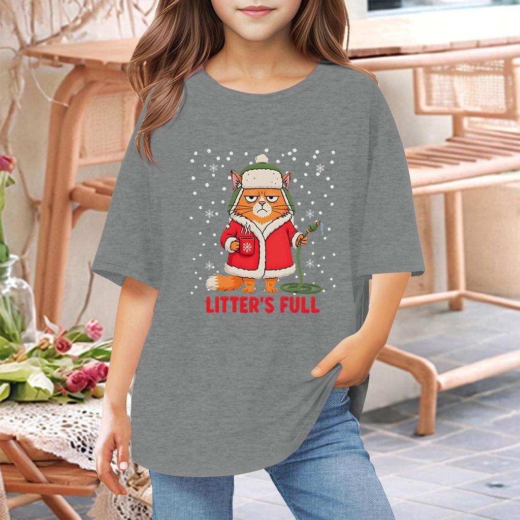 Toddler Girl Boy T-Shirts Kids Top Boys And Girls Printed Short Sleeved T-shirt 1-12Y