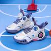 Mesh Breathable Children's Basketball Shoes Boys Spring Boys Sports Shoes Rotating Button Running Shoes Trendy Casual Shoes
