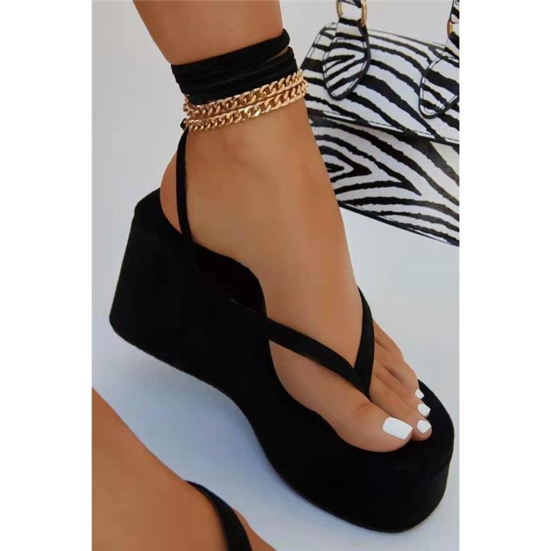 Женские повседневные сандалии с ремешками на толстой подошве