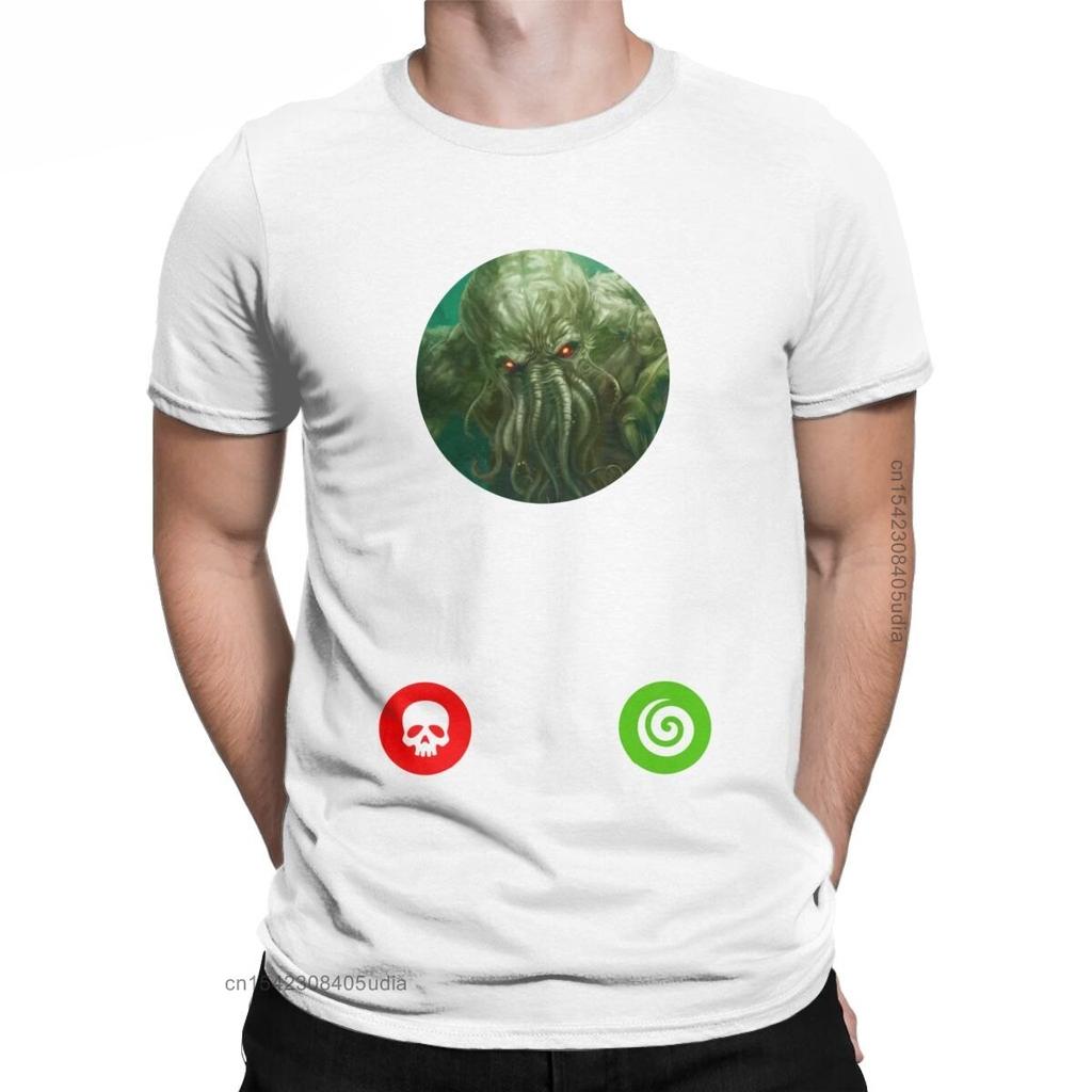 Мужская футболка «Зов Ктулху Лавкрафта», хлопковая уличная одежда Camisa, футболки с круглым воротником для отдыха, Harajuku, одежда унисекс, футболка