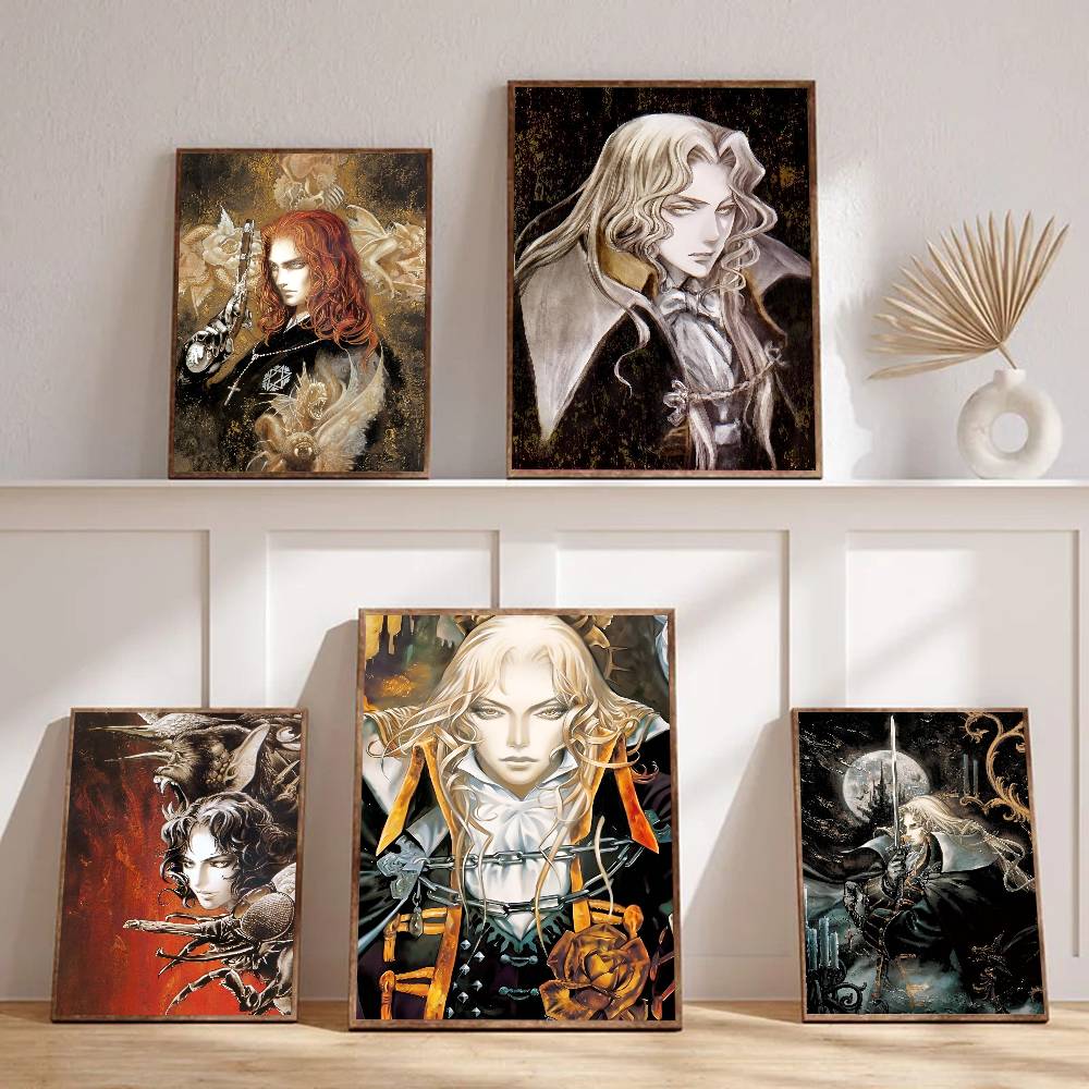 1 шт. Игровой плакат-наклейка Castlevania, водостойкая настенная art для гостиной, спальни, домашнего декора