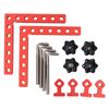 2 Sets 90 Degree Positioning Square Aluminium Alloy Metric Imperial Scale Right Angle Corner Clamp for Woodworking