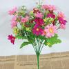 6 искусственных цветов ForkRed Pink White Daisy, длинный букет из веток для украшения дома, свадьбы, сада, своими руками, свадебный шелковый искусственный цветок