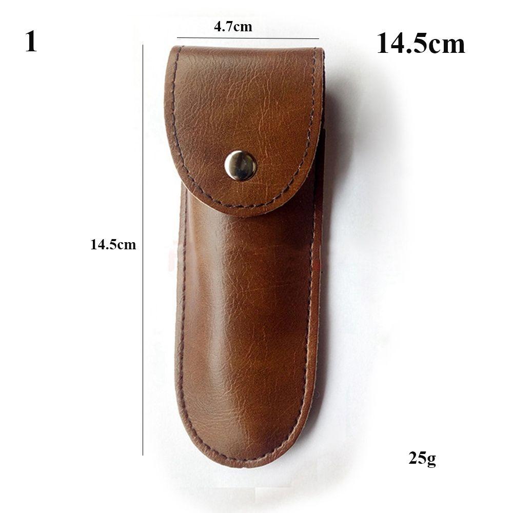 Pocket Hunt Leather Sheath Holder Flashlight Case Belt Loop Case Fold Knife Tool Camp Outdoor Carry