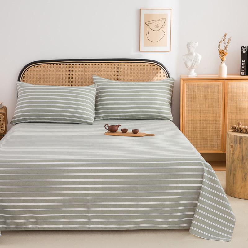 Оптовая продажа 100% хлопок старые грубые тканые простыни чистый хлопок кан одинарный комплект из трех предметов одинарная мягкая циновка студенческое общежитие циновка