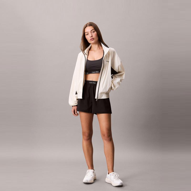 Calvin Klein High Waist Jacquard Running Fitness Shorts Women Shorts Space-Black GWS4S819