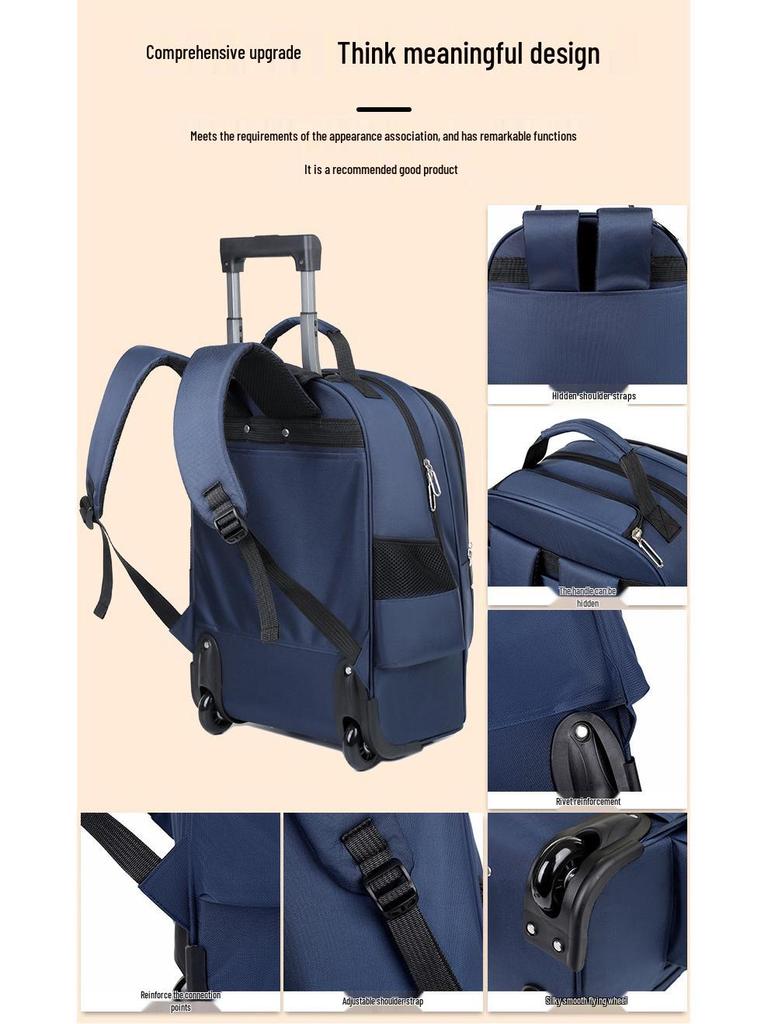Стильный рюкзак на колесиках для студентов 2024 года - Большая вместимость для мужчин и женщин
