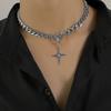 Simple Handsome Punk Fashion Hiphop Clavicle Chain Korean Style Necklace Man Necklace Cross Pendant