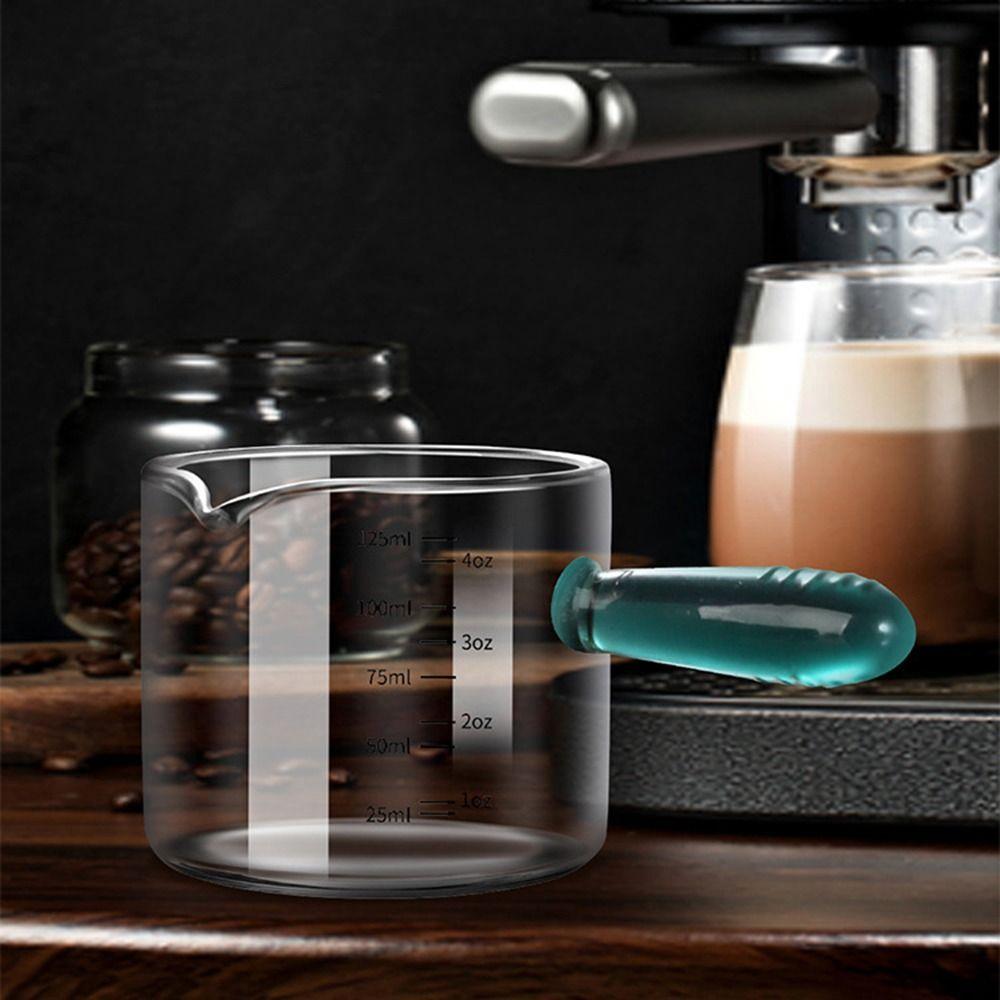 Single Spout Espresso Measuring Cup Glass Coffee Supplies Espresso Shot Milk Jug Barista