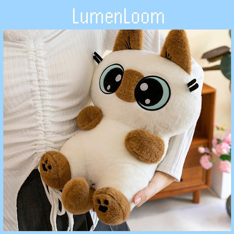 Adorable Plush Siamese Cat Doll Soft And Cuddly Stuffed Toy For Girls Birthday Gift