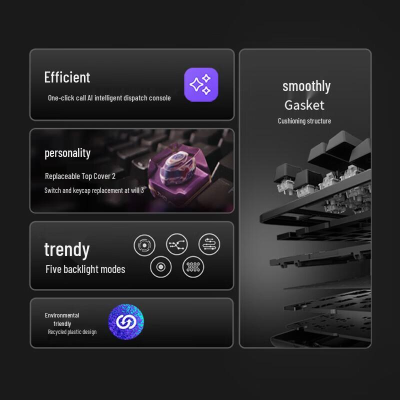 Logitech K848 Wired Gasket Custom Mechanical Keyboard