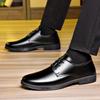 Мужские деловые кожаные туфли мужская формальная одежда синяя толстая подошва низкий каблук супермаркет повседневный тренд мужская обувь