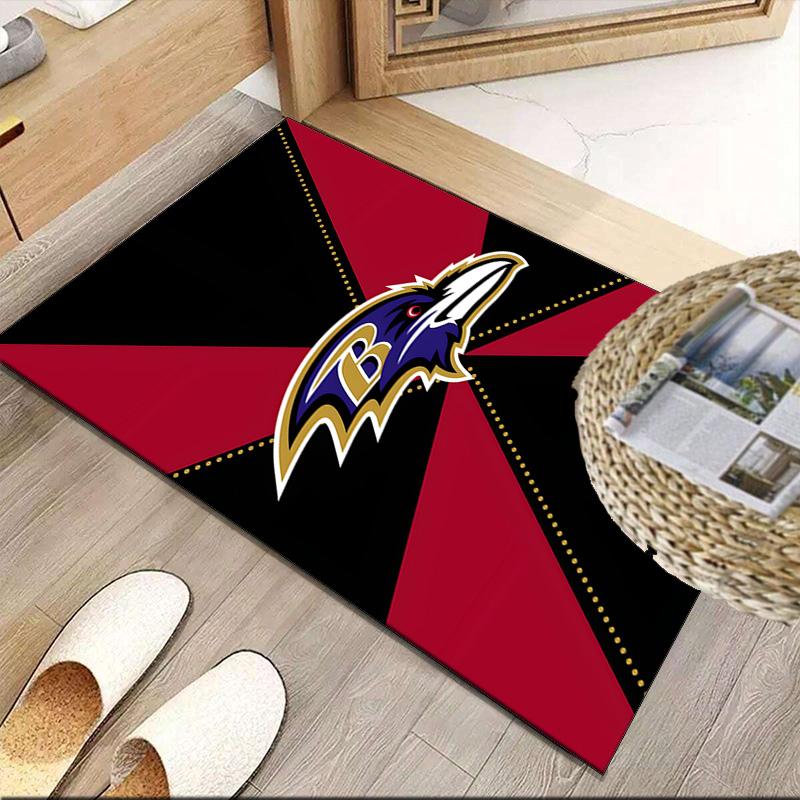 Ravens Team Spirit Carpet, Kitchen Rugs, Yoga Mat, Non-Slip Mats, Rug for Bathroom, Living Room bedroom, Camping Rugs Christmas Gift