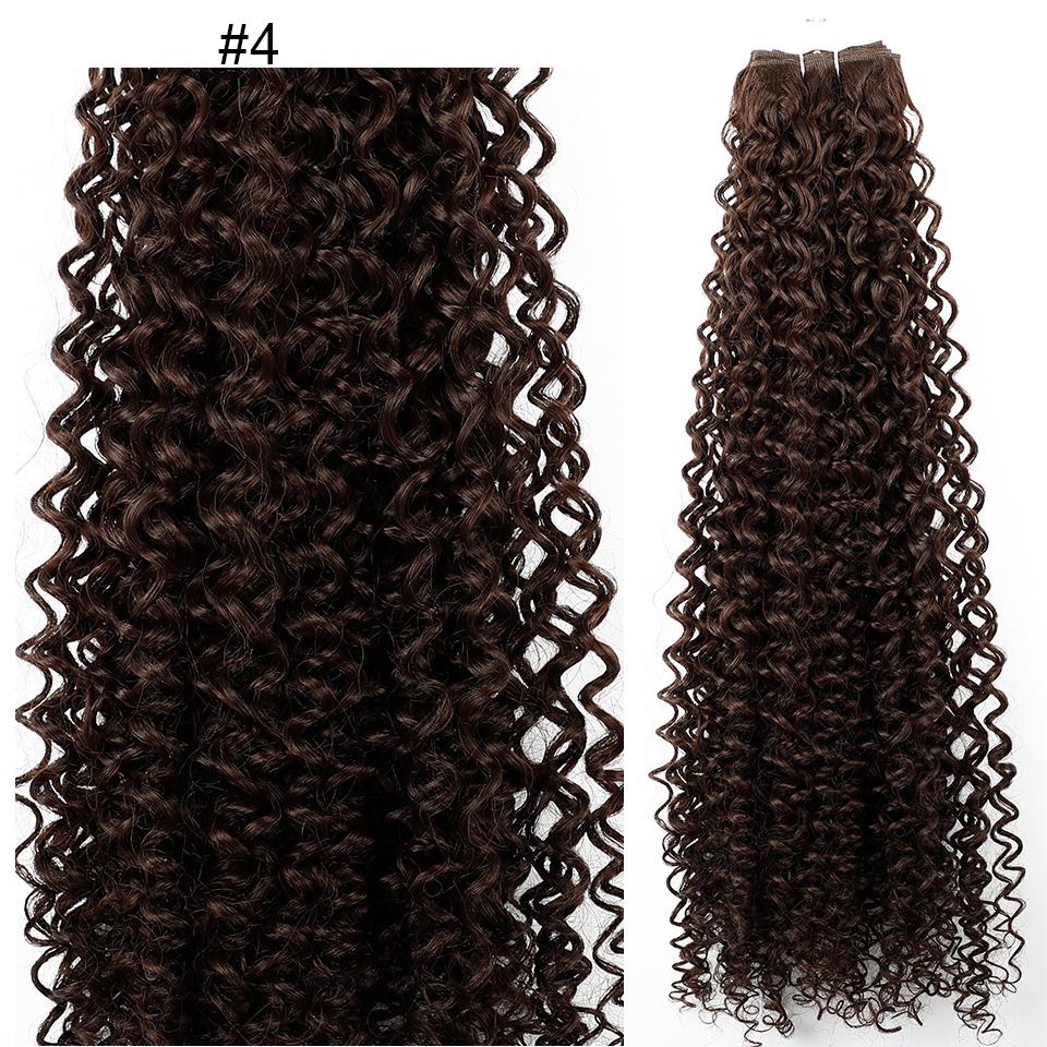 Magicae 30Inch 120G Ombre Brown T1B/330/276 Jerry Curl Synthetic Hair Extension Heat Resistant Water Kinky Curly Human-Like Hair