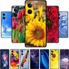 Чехол для Realme Neo 7x Neo7x Модный Цветочный Черный Силиконовый ТПУ Мягкая Задняя Крышка Чехол Для Realme Neo 7x 7 x Чехол для Телефона Funda