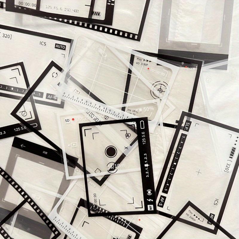 Time Film Series]1pack Retro Black & White Film Decorative Sticker Set Scrapbook Supplies School Supplies for Diy Scrapbooking Frames, 20pieces/Pack