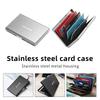WTOM1 Car Waterproof Stainless Steel Credit Card Holder Name Card Case For Alfa Romeo 159 Giulietta 156 147 Giulia Mito GT Stelvio