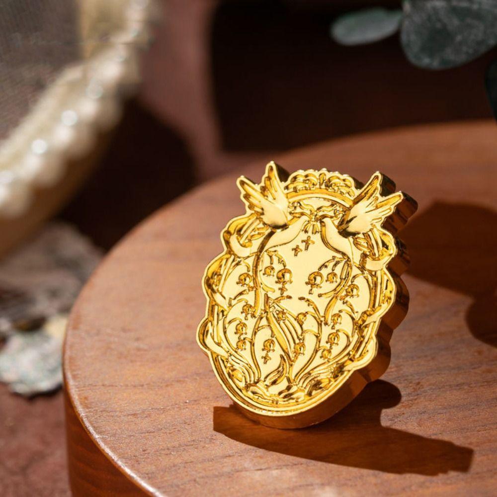 European-style Retro Sealing Wax Stamp Head Snowflake Wax Seal Stamp Polyshaped Head Stamp