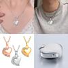 Memorial Necklace Ashes Container Locket Cremation Neck Jewelry for Ashes/Hair Elegant Locket Rhinestones for Women Men