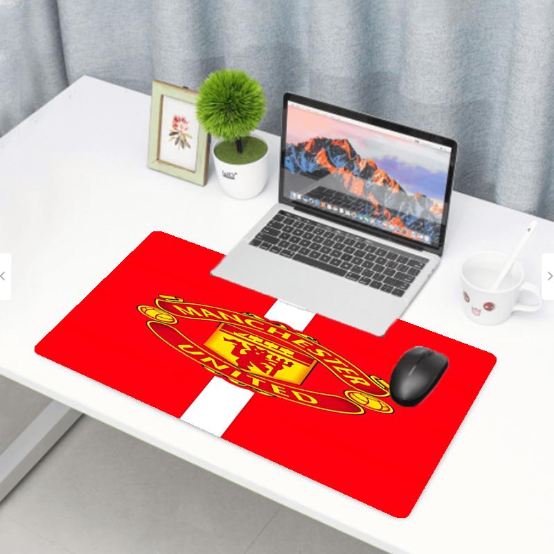 Manchester Football Print Mouse Pad, Anti‑Slip Desktop keyboard Mat, for PC Laptop Gaming Working Daily Use, Cool Festival Surprise Gift