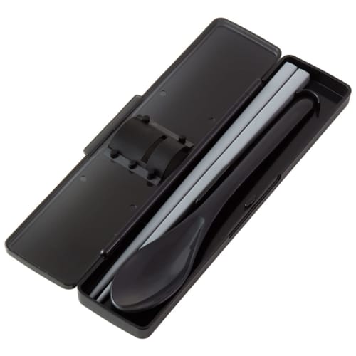 Skater Combi Set Antibacterial Chopsticks Spoon Set Chopsticks 21cm Rich Black CCS45SAAG-A