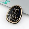 5 6 Buttons Plating TPU Remote Car Key Cover Shell Case for Cadillac Escalade Chevrolet Suburban Tahoe Traverse XL Fob