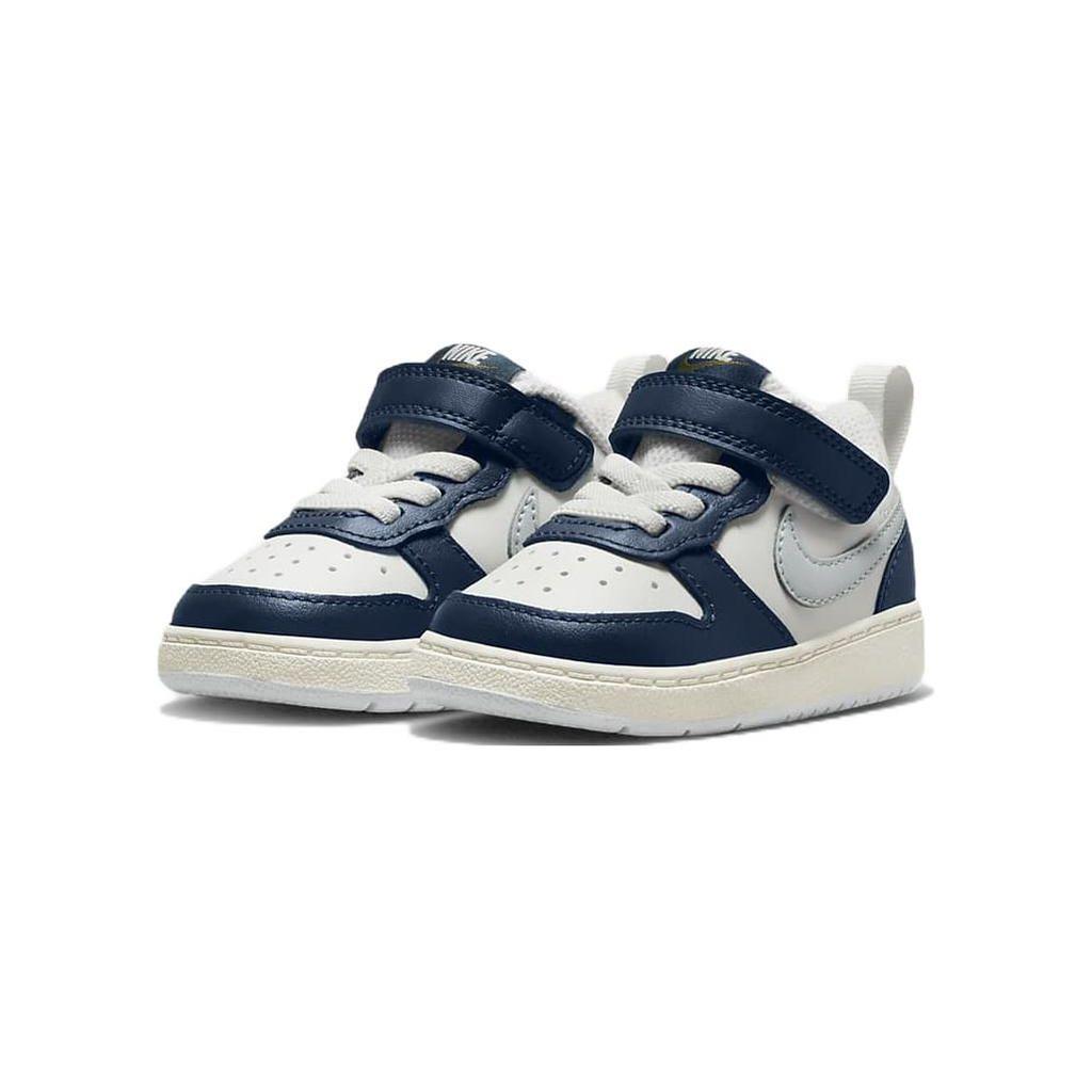 Nike Кроссовки Court Borough Low 2 Удобные Прочные Низкие Обувь для ходьбы Детские кроссовки Белый Синий BQ5453-121