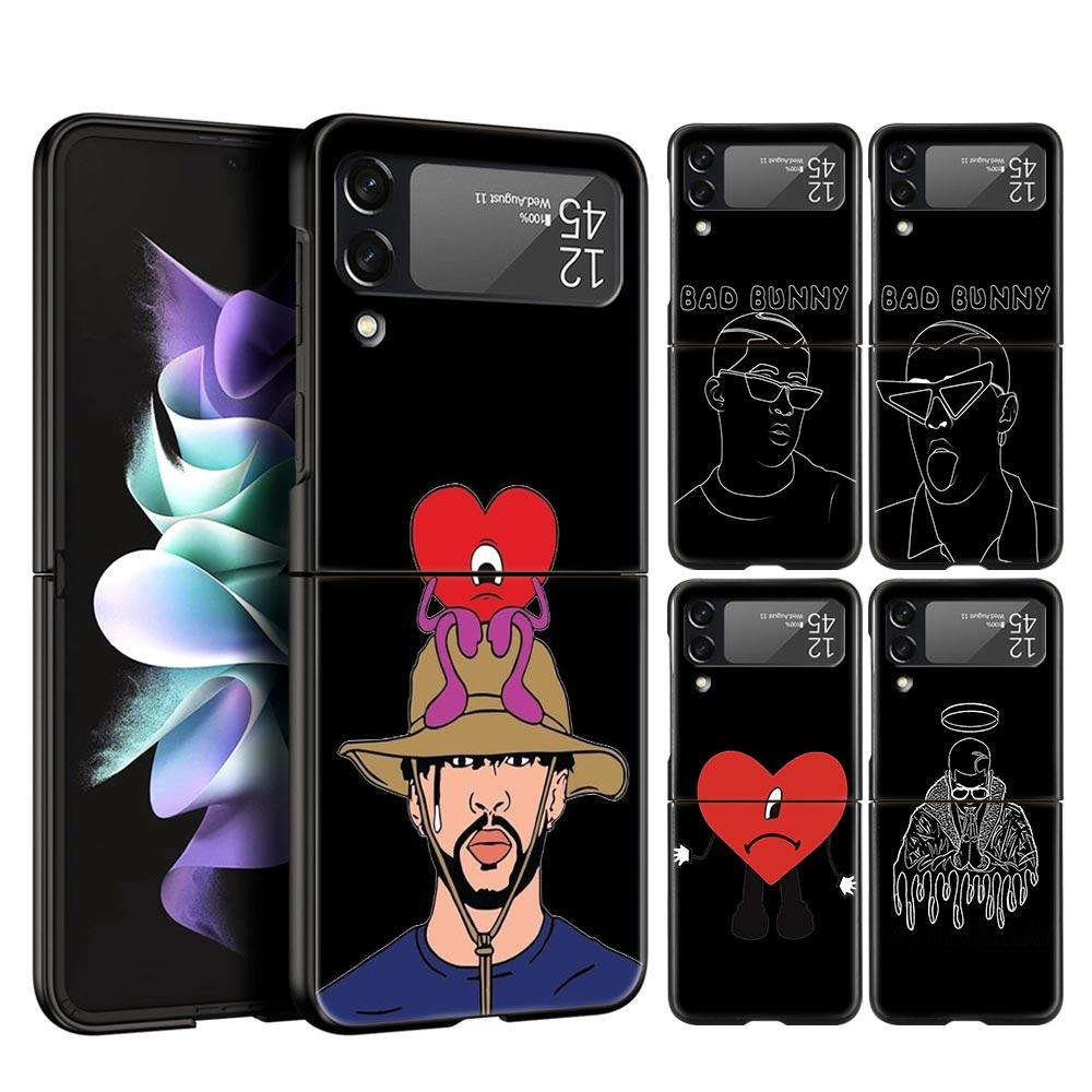 Чехол для телефона Bad Bunny UN VERANO SIN TI для Samsung Galaxy Z Flip 3 4 5, складной чехол для Samsung Z Flip3 Flip4, жесткий бампер