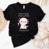 Just A Girl Who Loves Axolotls T-shirt for Women Short Sleeve Tees Fashion Graphic Y2k Tops Harajuku Female Aesthetic Clothing