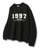 UNION GARMENTS 1997 Number Logo Loose Fit Long Sleeve T-Shirt Black [Basic Or Ribbed]