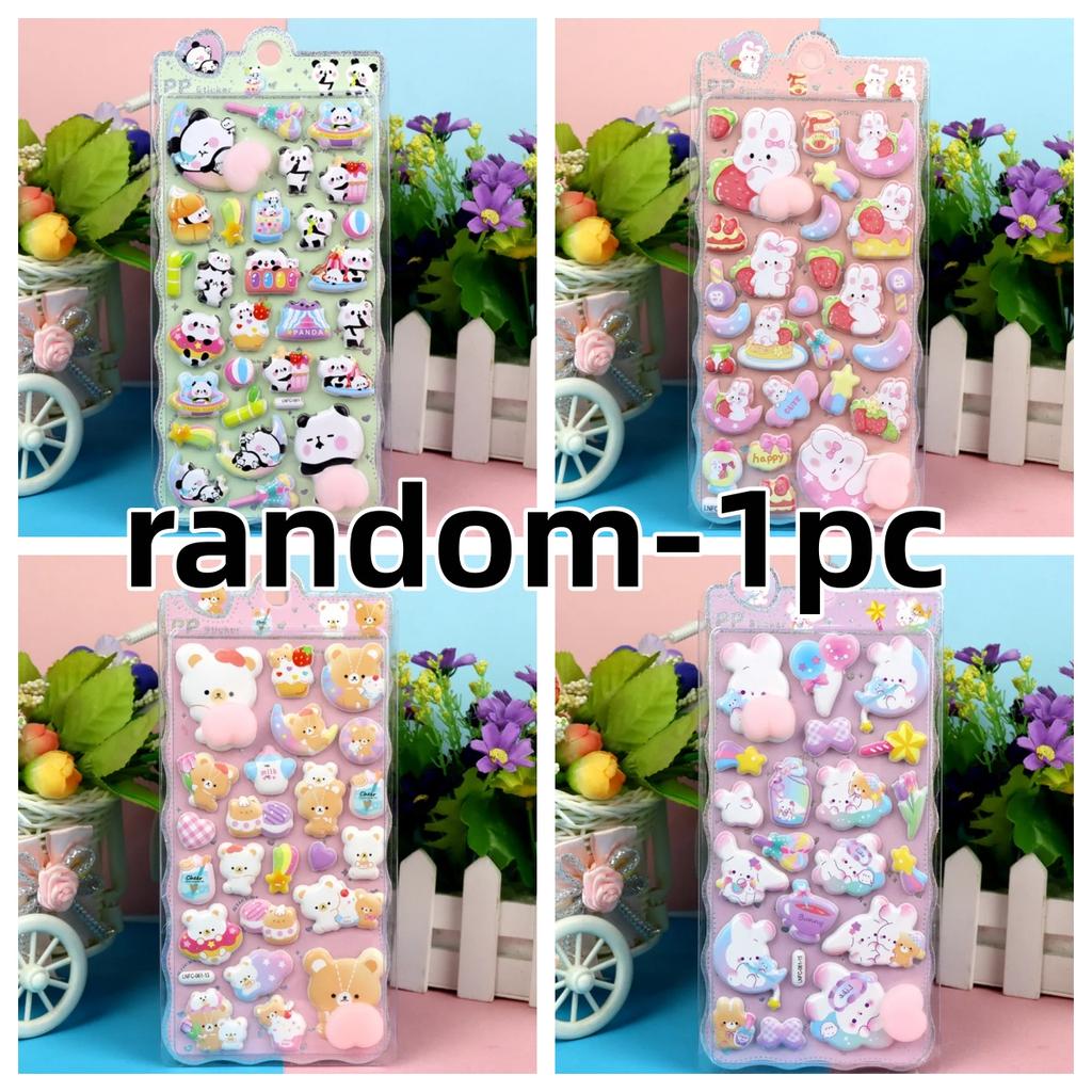 4 шт. 3D Мягкие Милые Ягодицы 3D Детские Наклейки Сквиши Животные Кролик Медведь Ручная Работа Декор для Чехлов Телефона Магазин BulingBulingStickers