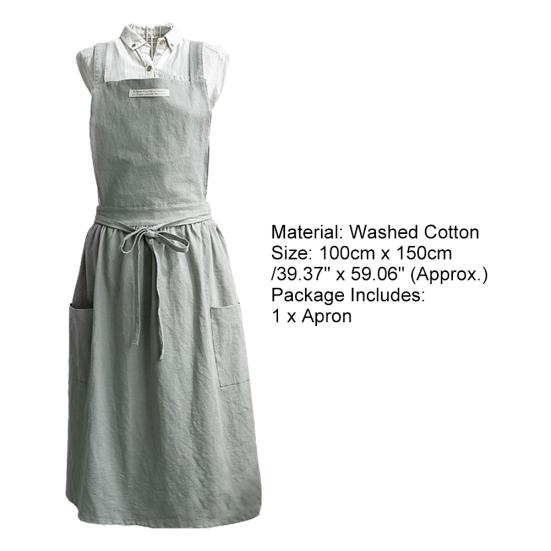 Женщины Мужчины Работа Кухня Цветок Кофейня Сплошной Цвет Мягкий Постиранный Хлопок Фартук Продажа Товаров