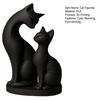 Фигурка Черного Кота 3D Печать Статуэтка Мамы и Котенка Милая Скульптура Животного для Настенной Полки Настольного Декора Подарки для Любителей Кошек