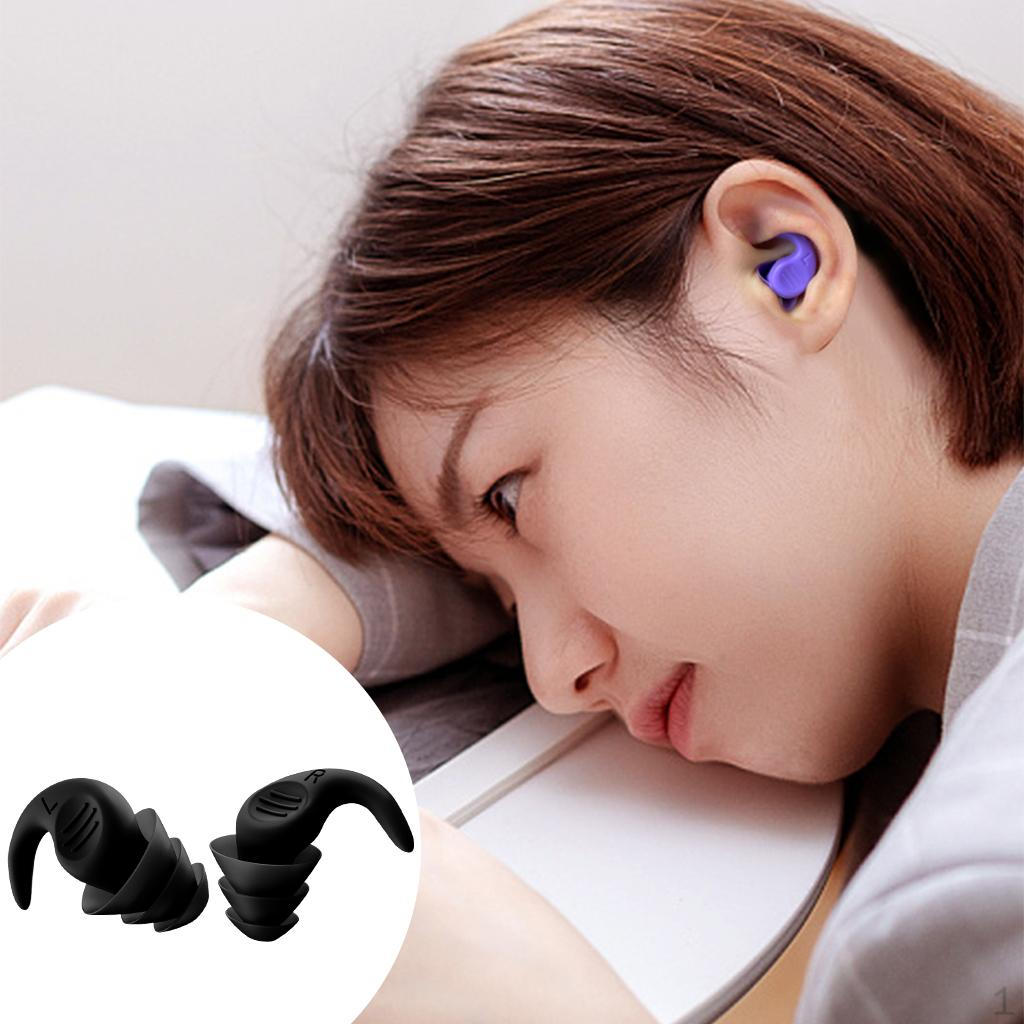 1 Pair Reusable Ear Plugs for Sleeping Noise Cancelling Suitable Shooting, Swimming, Work, with