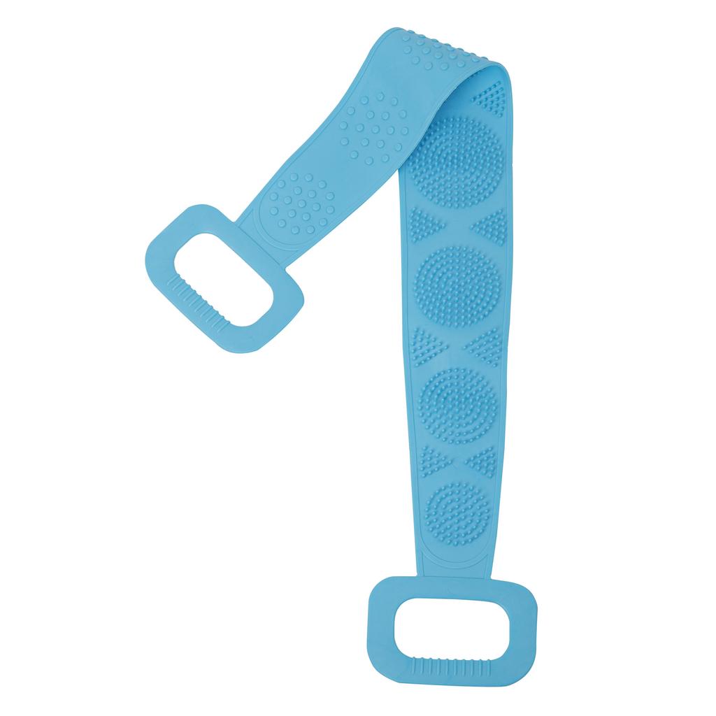 Silicone Body Scrubber Bath Brush, Exfoliating Shower Brush Bath Belt With Extra Long Strip And Handle For Easy Back Exfoliating, Rubbing Body Back