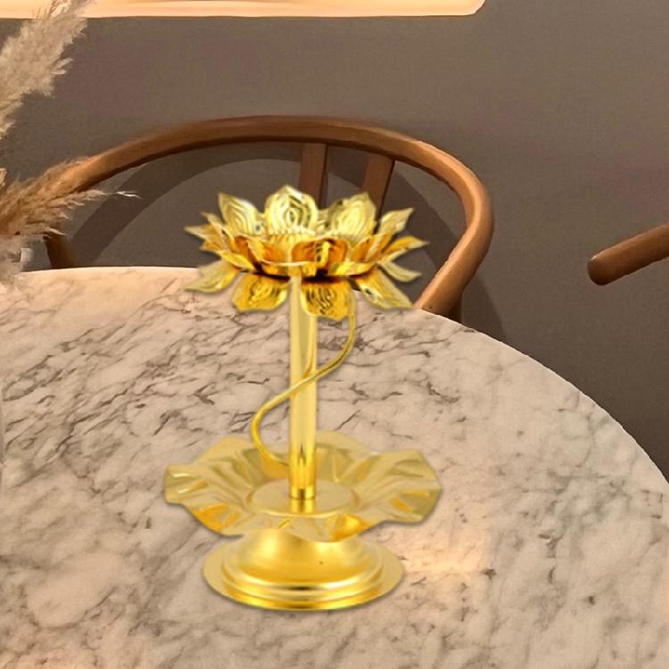 4Inch Flower Leaf Candle Holder Candle Stand Butter Lamp Holder Suitable for Home Ornamentation and Festival Occasion