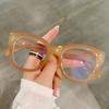 Full Frame Retro ladies Men Optical Computer Eyeglasses New Large Square Anti Blue Light Glasses Frames Decoration Fake Eyewear